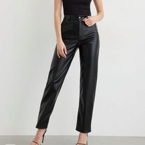 straight leg leather pants